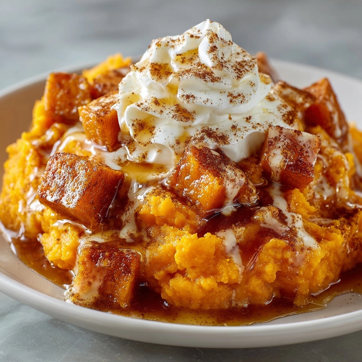 Golden-hued Brown Butter Mashed Sweet Potatoes, fluffy and perfectly seasoned for a comforting side.