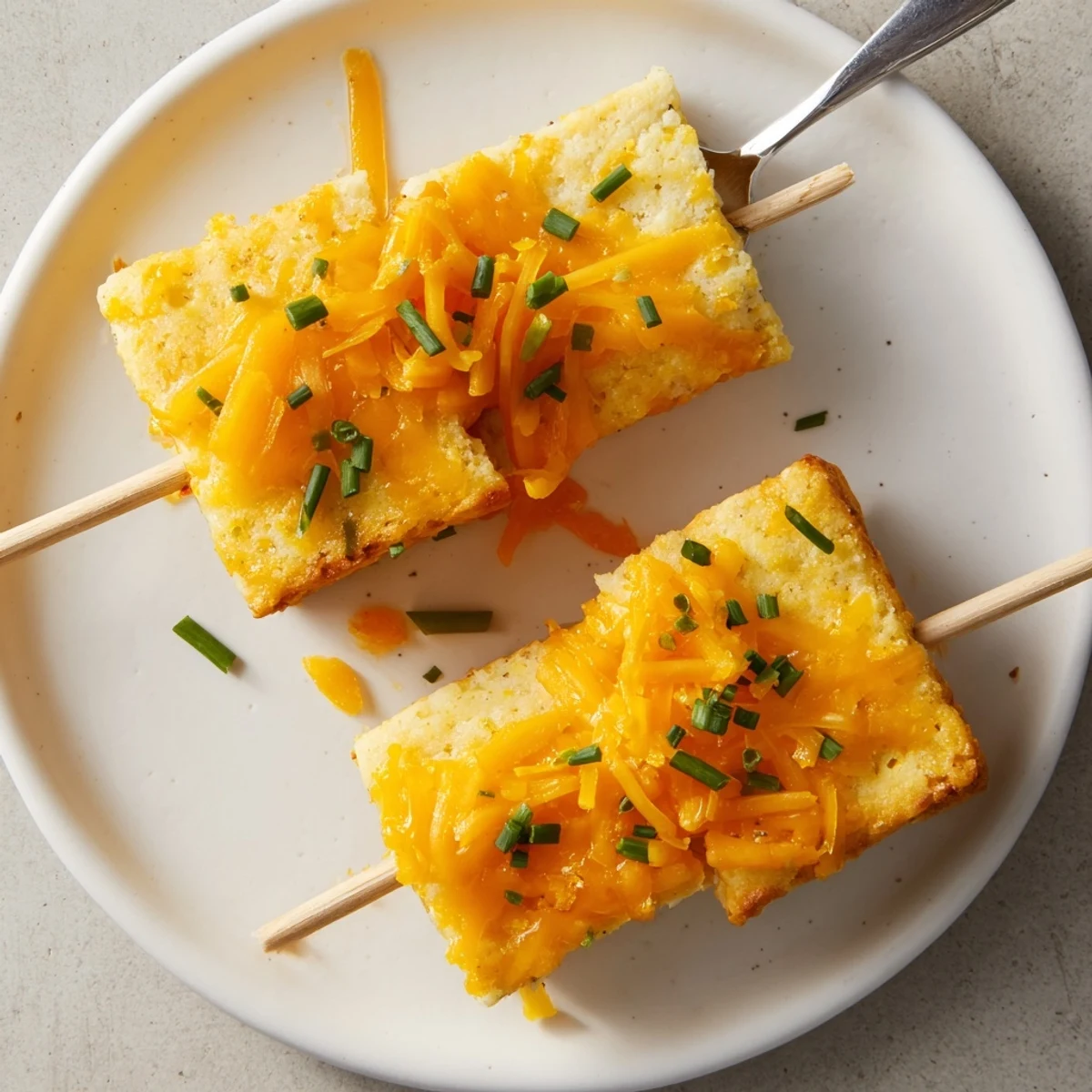 Savory Buffalo Ranch Cheddar Biscuit Skewers baked to golden perfection, ideal for parties.  