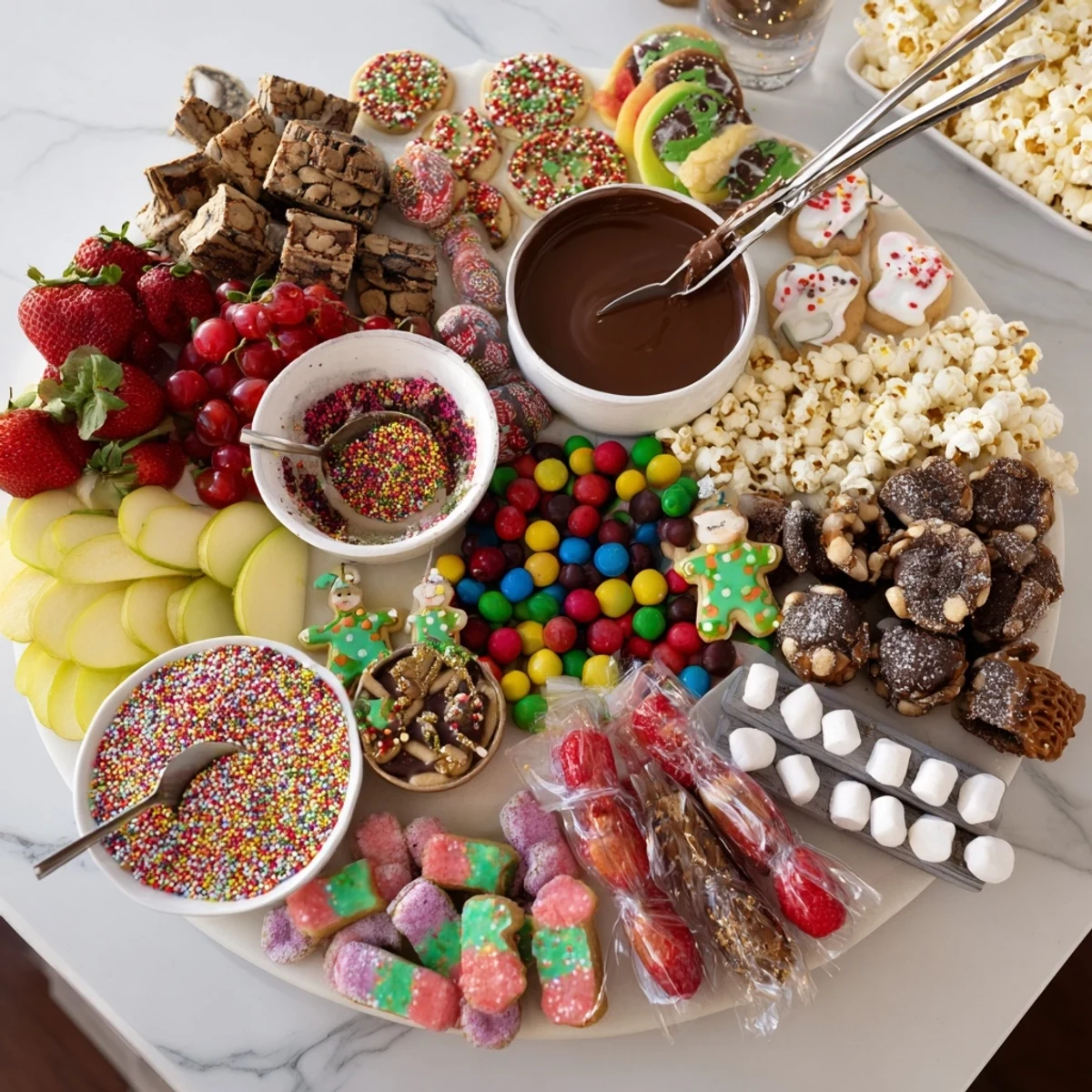 Delicious dessert boards featuring seasonal fruits and rich chocolate dips for sharing joy.  