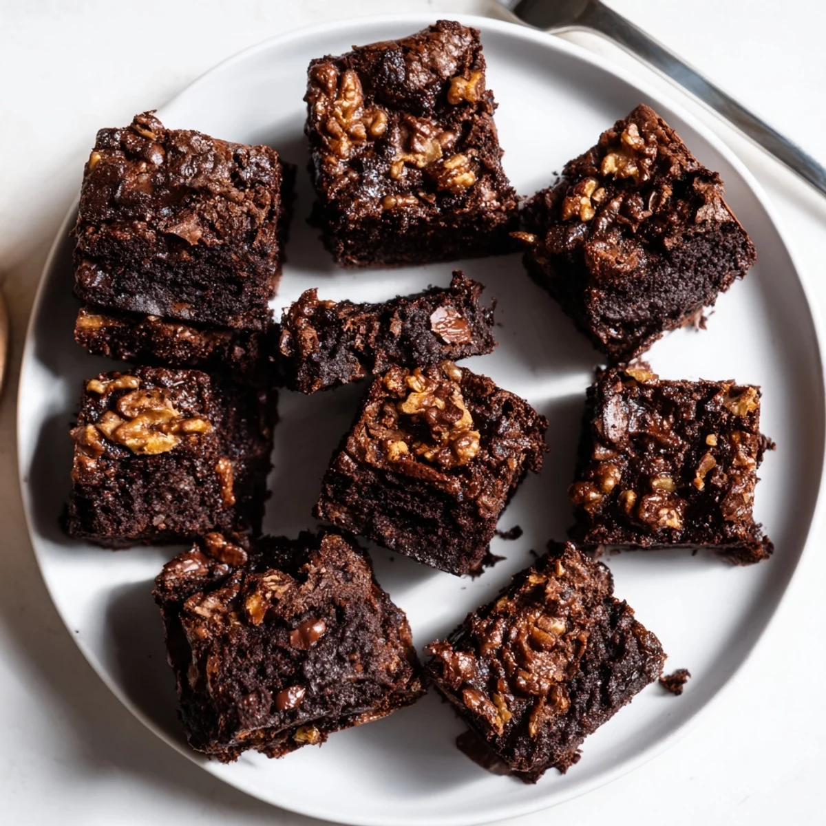 Fudgy zero-waste brownies made with nut-milk pulp for rich chocolate flavor.  