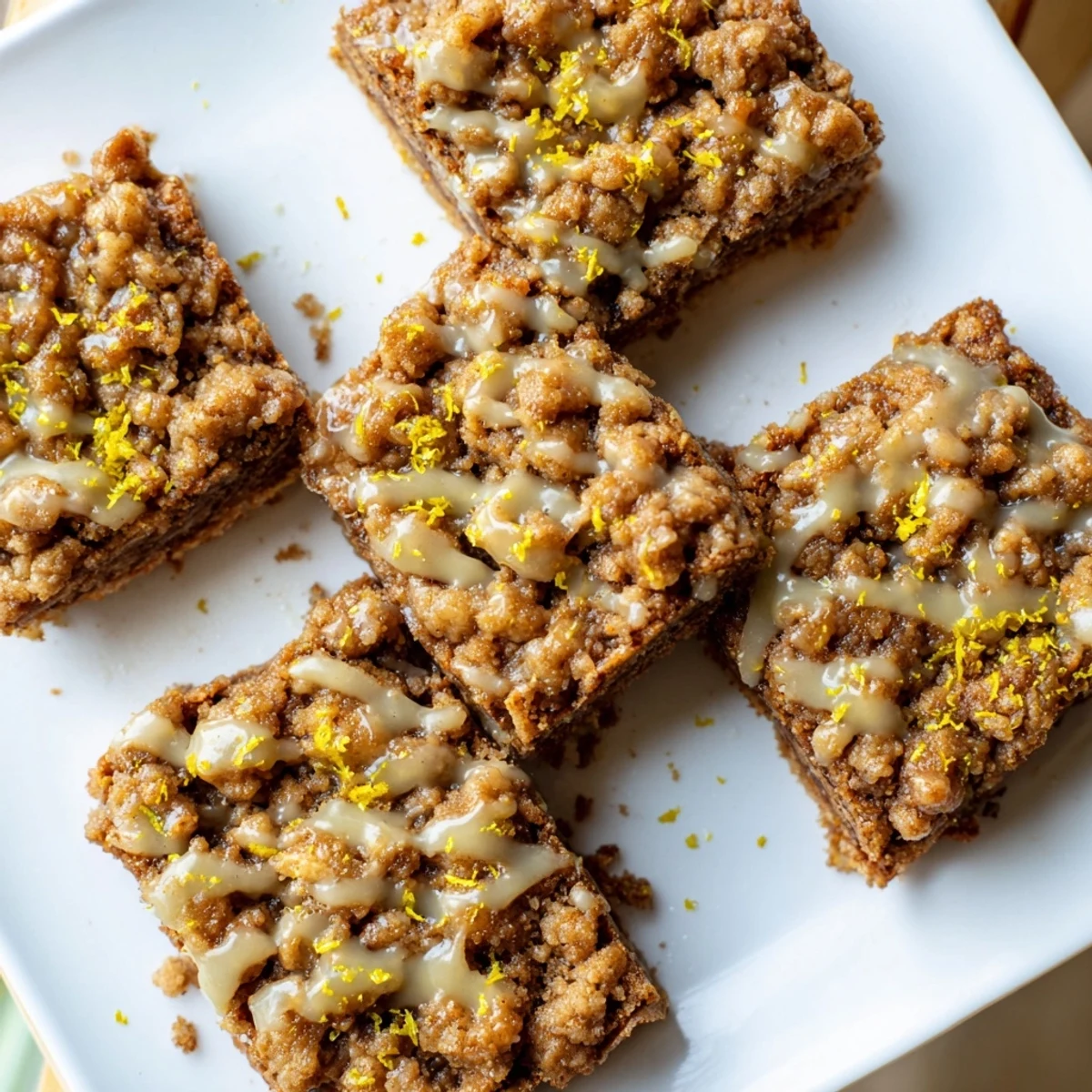 Imagine the warm spices of these Gingerbread Crumble Bars, perfectly balanced by a bright lemon glaze.