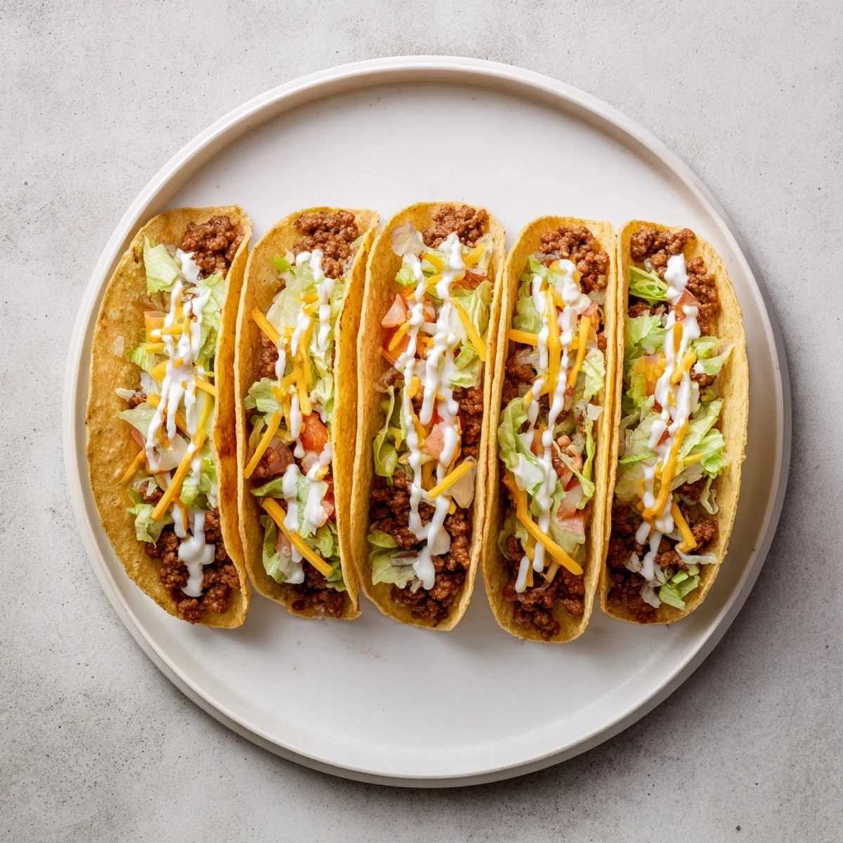 This image shows a close-up of delicious Cheesy Gordita Crunch Tacos ready to eat with a flavorful appearance.