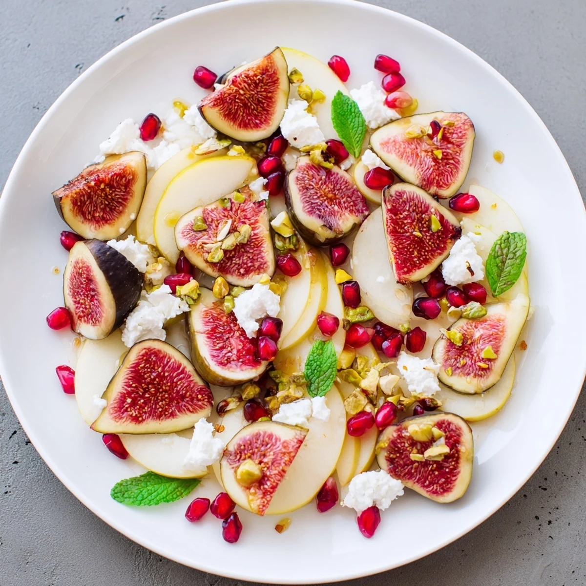 A beautiful, festive arrangement of Winter Fruit: Fig and Date Snowdrift Platter, ready to enjoy.