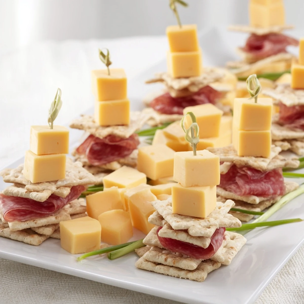 Layered Urban Skyline Appetizer