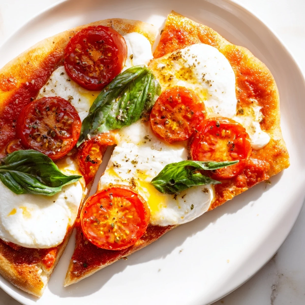 Savory Quick Margherita Naan Pizza offers a satisfying, quick meal with Italian-Indian flavors.