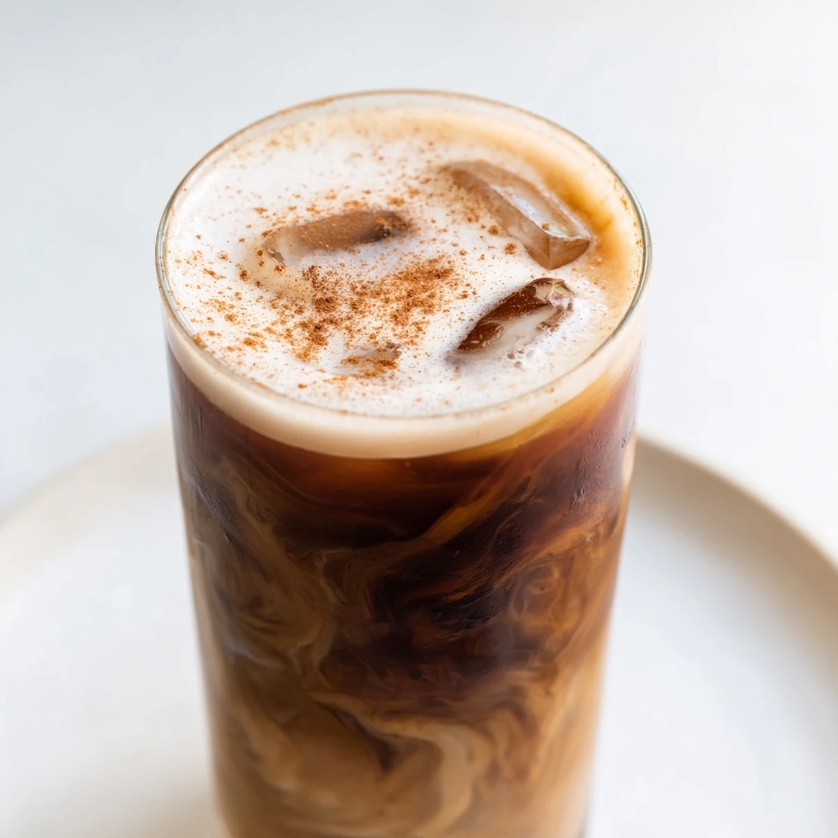 Enjoy a tall, refreshing glass of Iced Brown Sugar Oat Latte, vegan and ready in minutes!