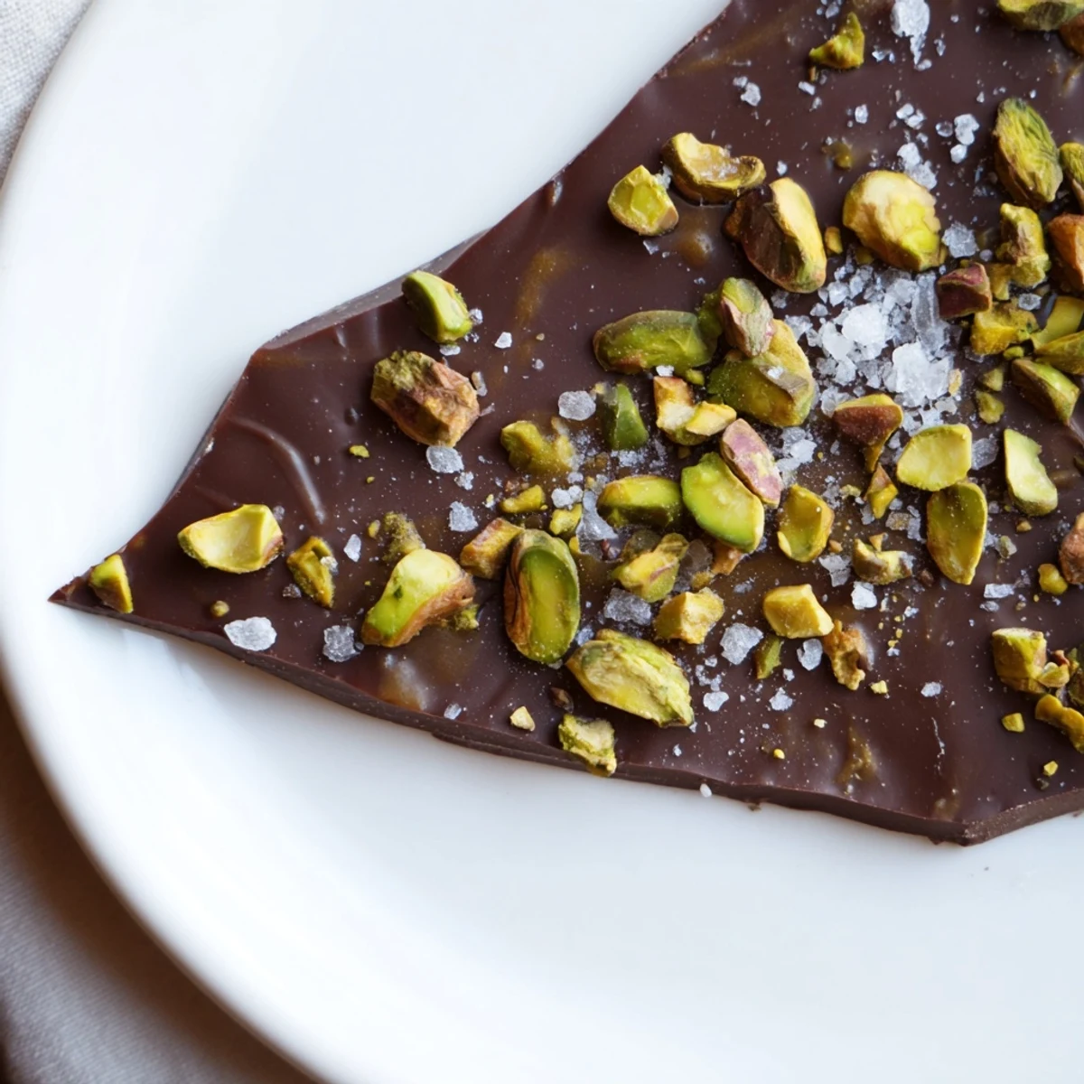 Golden caramel topping a dark chocolate base makes this Pistachio Salted Caramel Bark tempting.