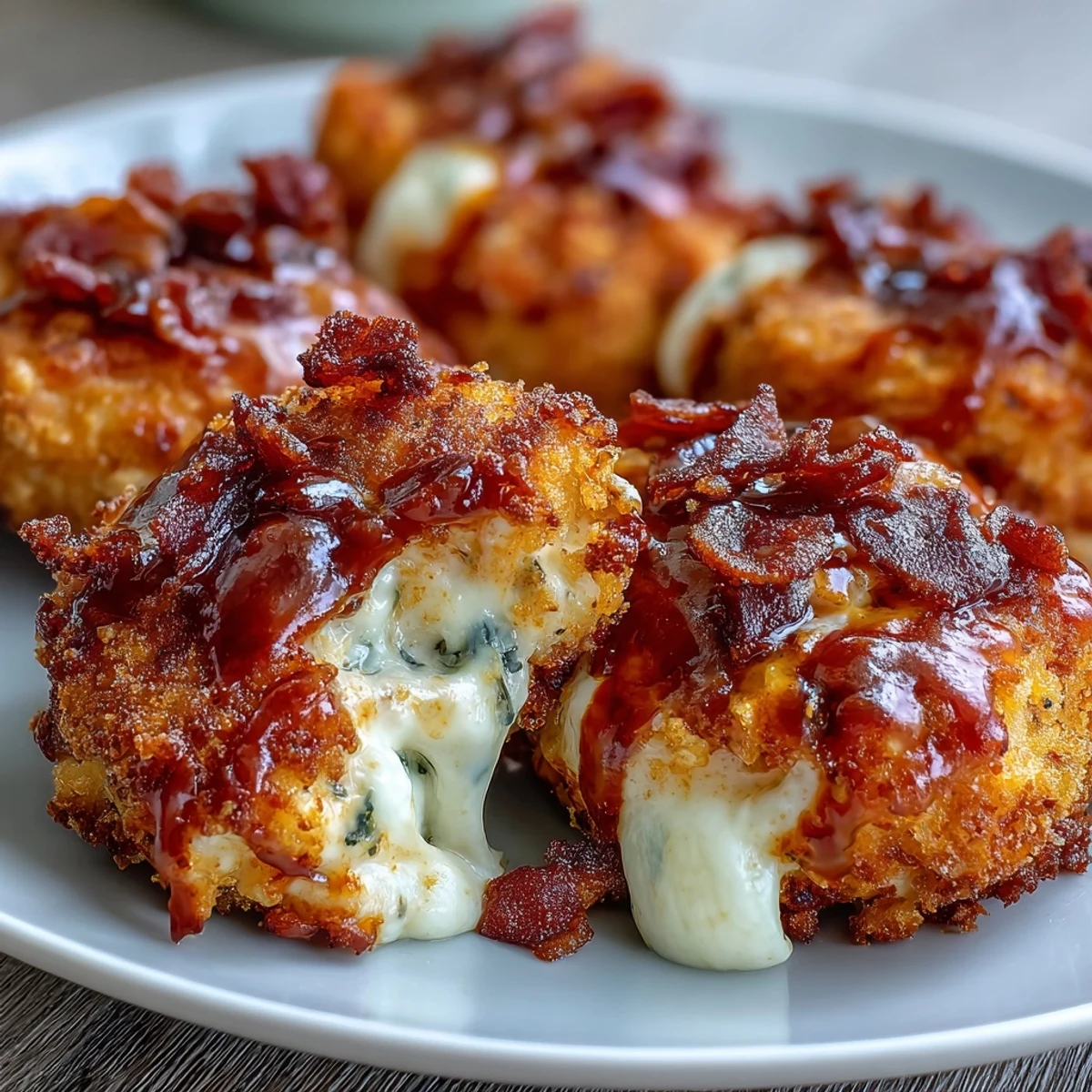 Fresh green parsley garnishes the crispy panko-coated bites, highlighting the bold American appetizer.