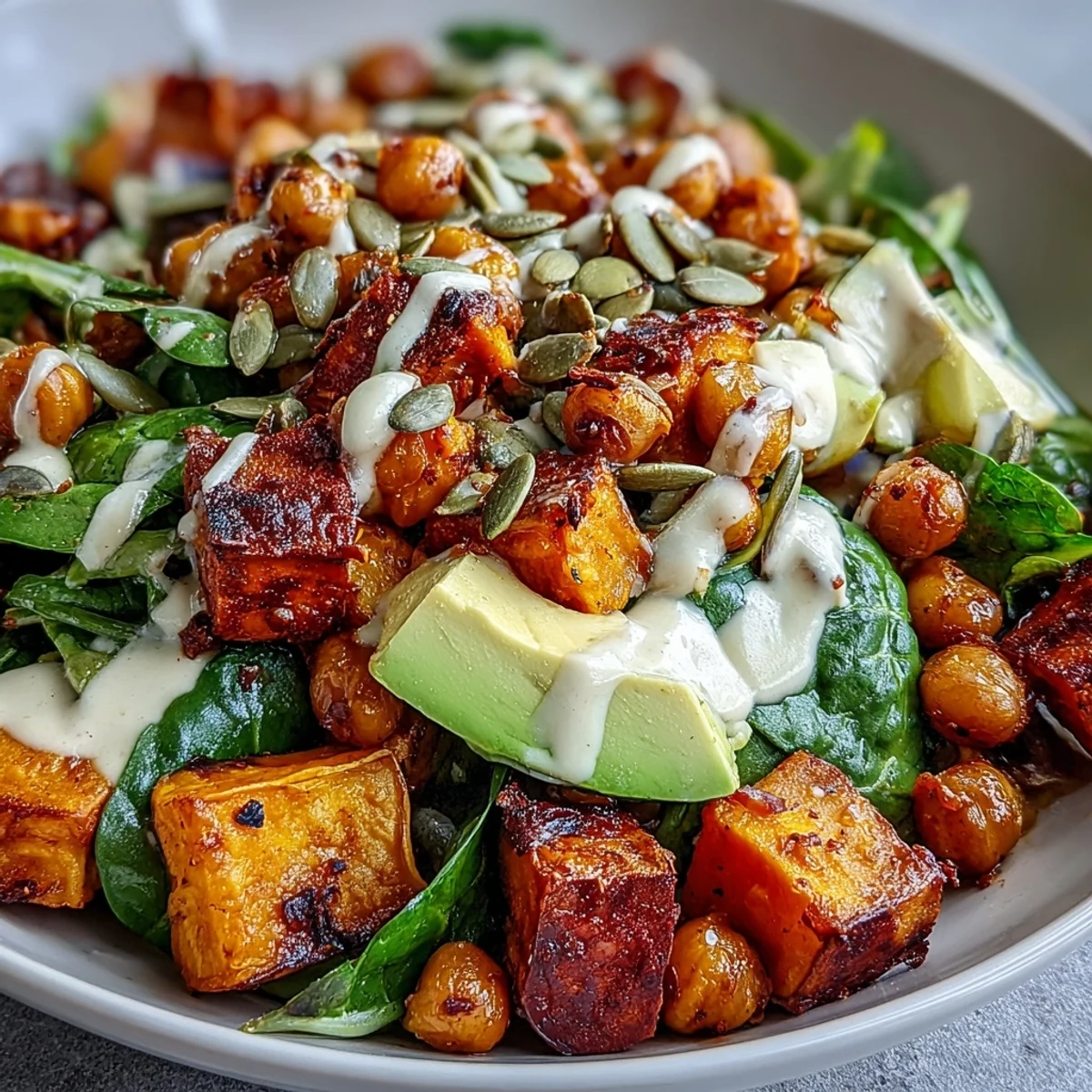 Roasted Sweet Potato Chickpea Bowl
