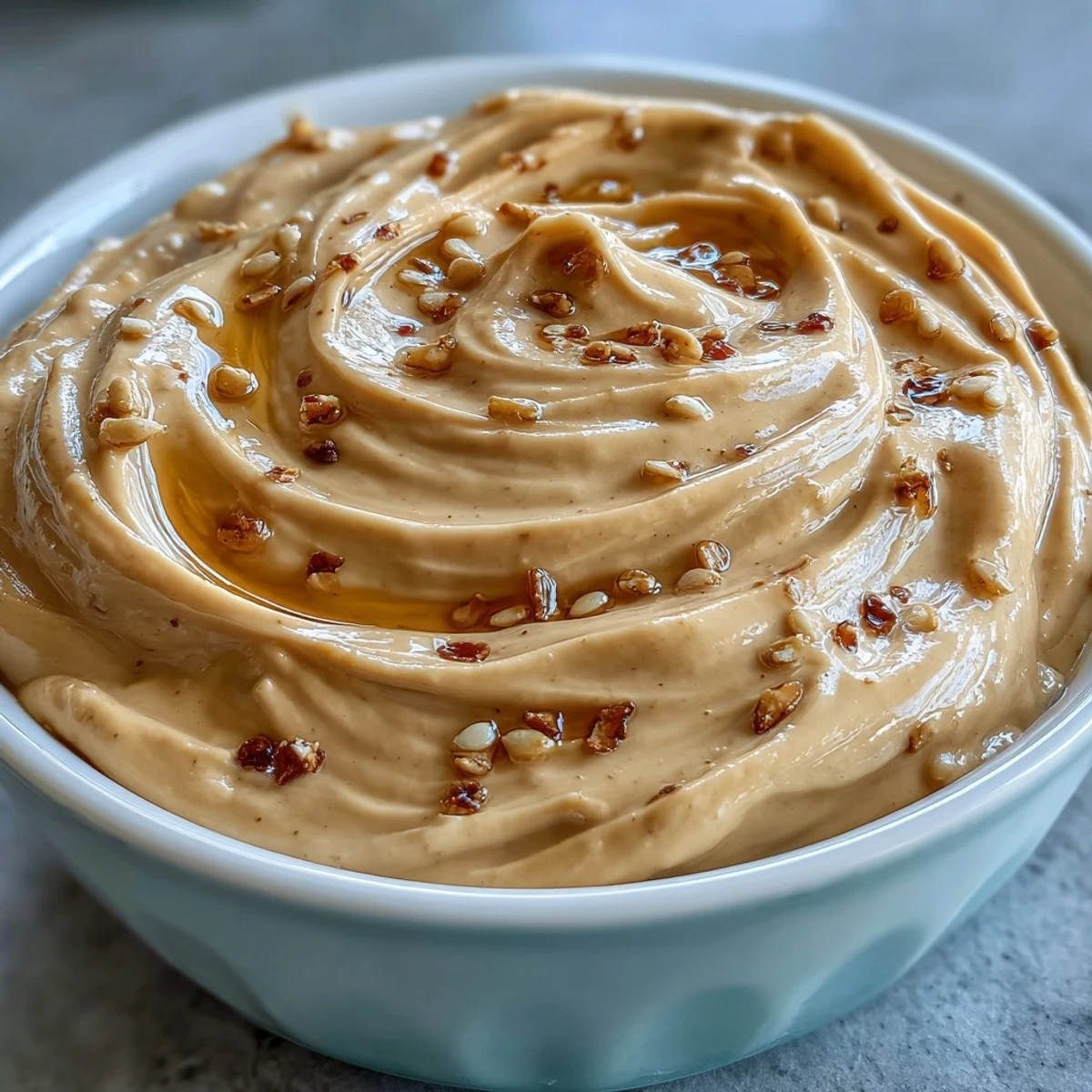 Smooth and nutty tahini dressing with hints of cumin, ideal for salads, wraps, and falafel.