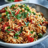Flavorful Classic Spanish Rice, a hearty and healthy gluten-free vegetarian entree.