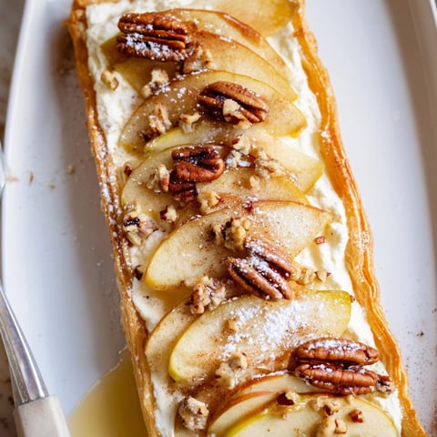 Golden Ricotta Apple Breakfast Tarts: Crisp puff pastry, creamy filling, warm cinnamon aroma.