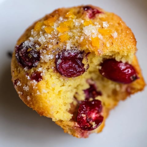 Quick Festive Cranberry Orange Muffins, golden brown and brimming with fresh cranberries, perfect for a cozy brunch.