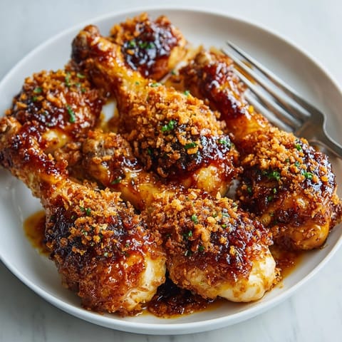 Crispy, golden-brown Cream Soda Glazed Drumsticks sitting atop a wire rack, ready to serve.