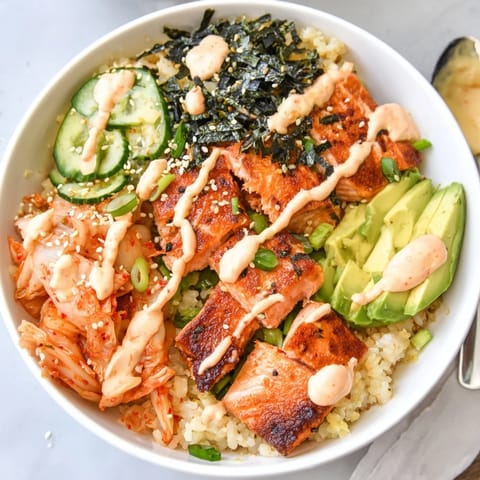 Crispy Salmon Rice Bowl