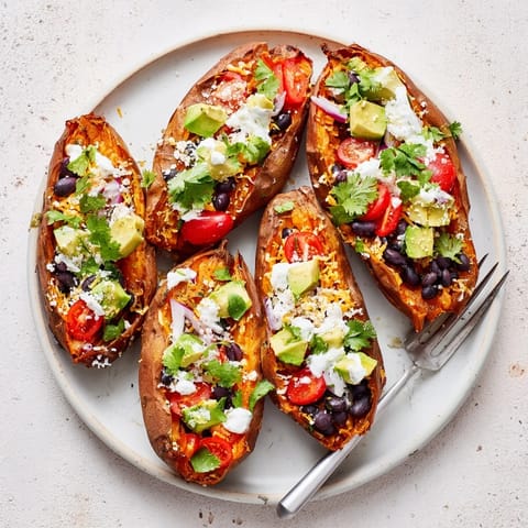 Loaded Baked Sweet Potatoes