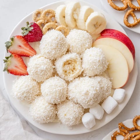 Marshmallow Snowball Dip Platter