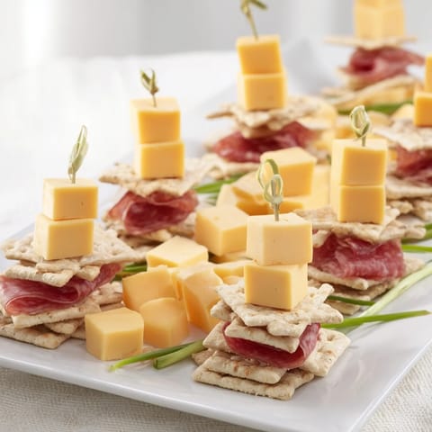 Layered Urban Skyline Appetizer