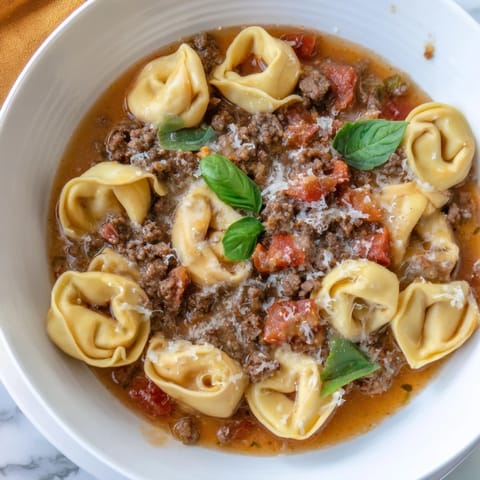 Hearty Tortellini Beef Soup