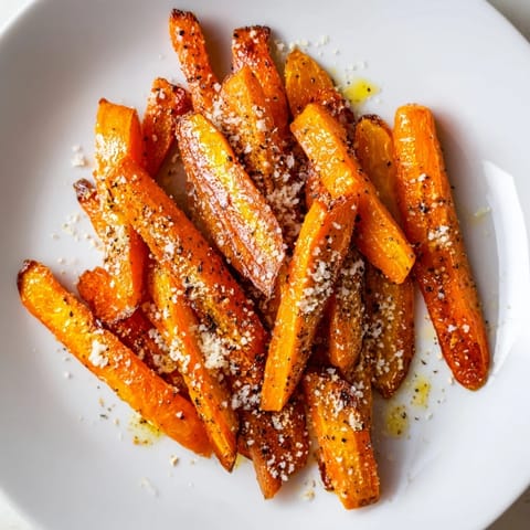 Roasted to perfection, these savory Parmesan Baby Carrot Chips offer a sweet and crunchy alternative.