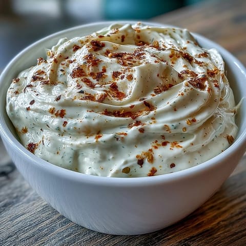 Southwest Ranch Sauce drizzled over a crisp salad with tomatoes and avocado, ready to serve at a family gathering.