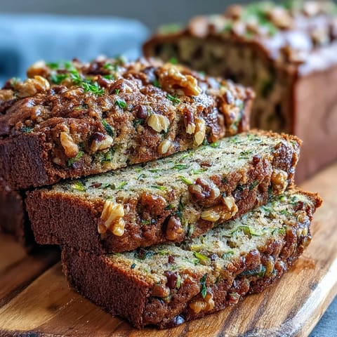 Moist Zucchini Banana Snack Bread slice with warm spices, perfect for breakfast.