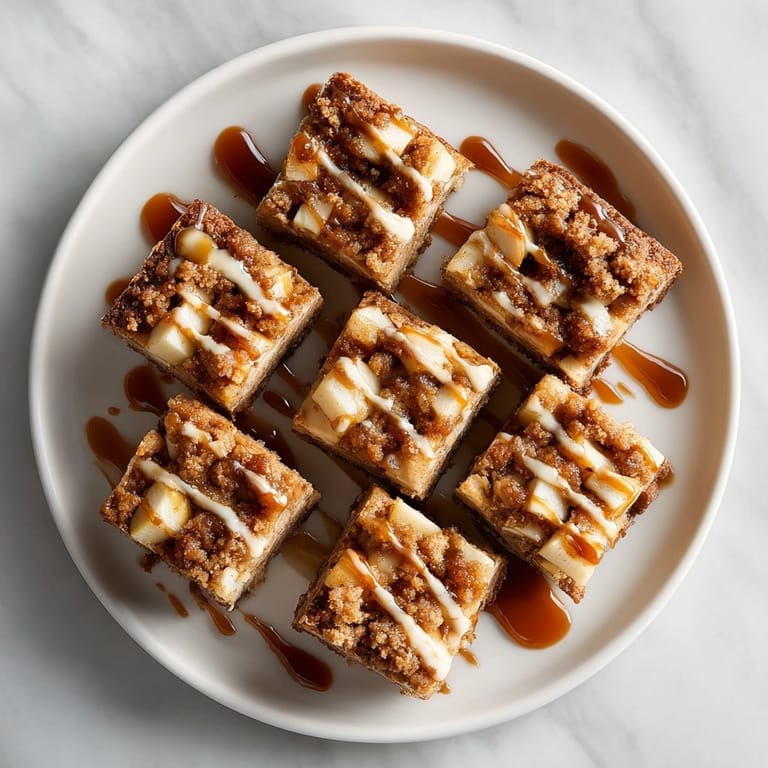 Imagine soft layers in the Apple Cider Doughnut Chaos Bars with a golden crumb topping; perfect bite.