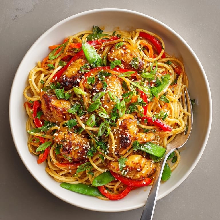 Imagine warm, flavorful Miso Maple Chicken Pasta Bowls with a balanced, umami-rich taste; perfect comfort food.