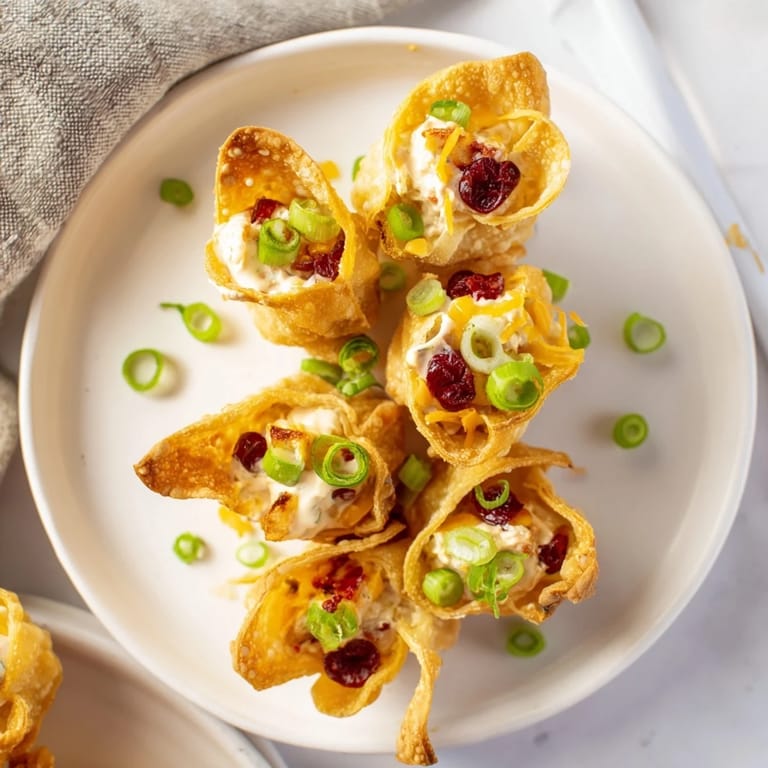 Golden brown Cranberry Jalapeño Dip Poppers stacked, ready for dipping and enjoying.  