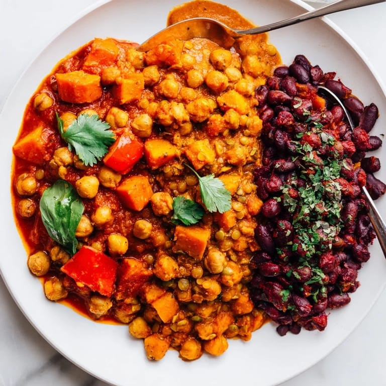 Delicious Indian Chickpea Curry bursting with spices, served with fresh cilantro garnish.  
