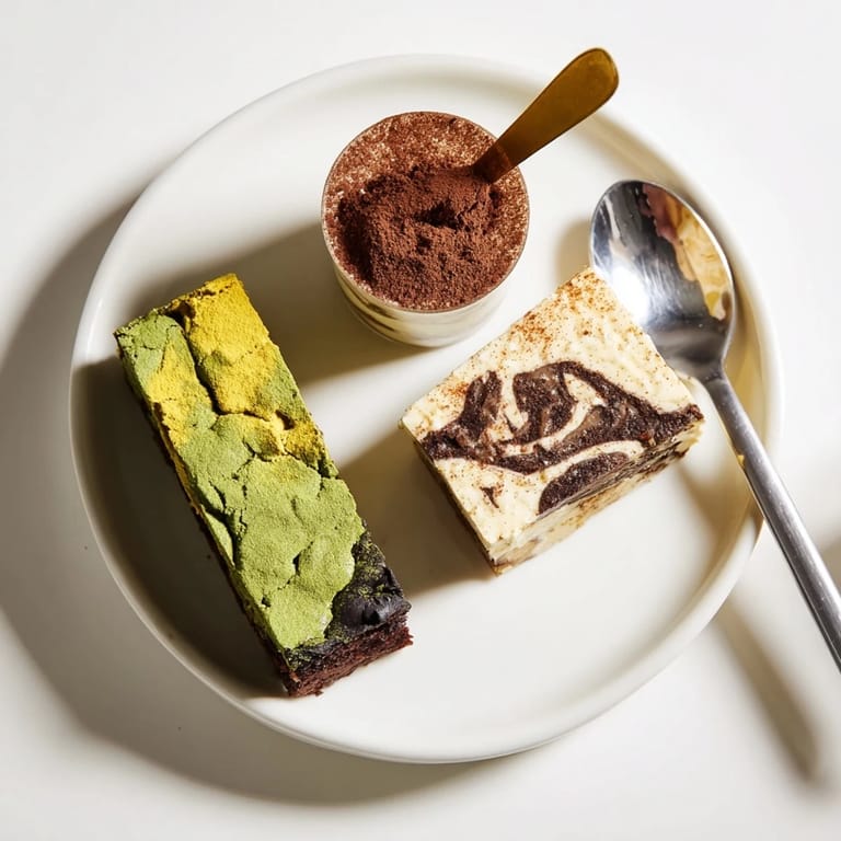 Mini cups of chai tiramisu layered with creamy mascarpone and dusted with cinnamon.  