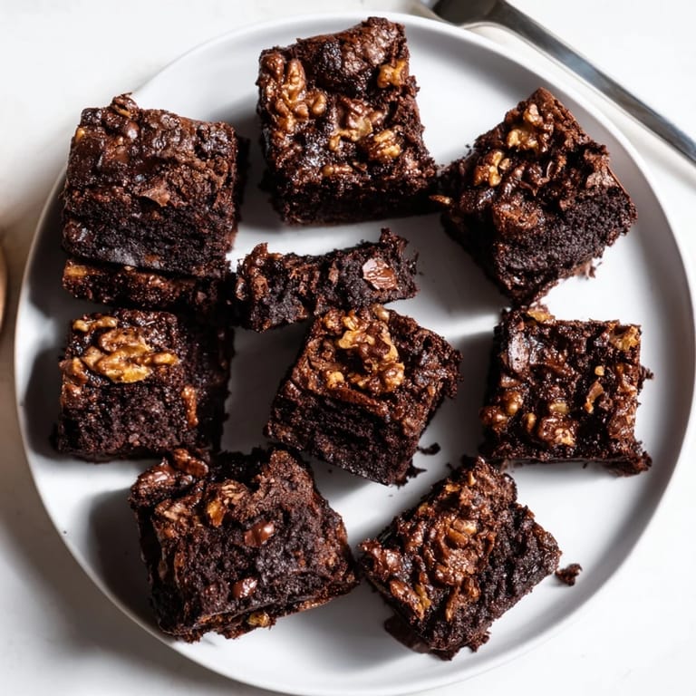 Fudgy zero-waste brownies made with nut-milk pulp for rich chocolate flavor.  