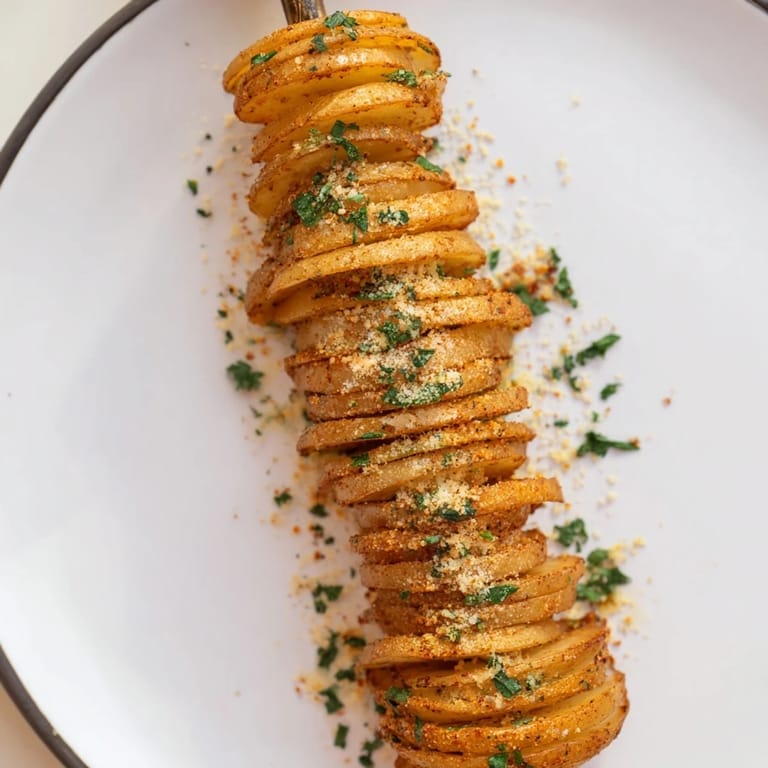 Golden spiral potatoes cooked in air fryer, perfect for snacking or side dishes.