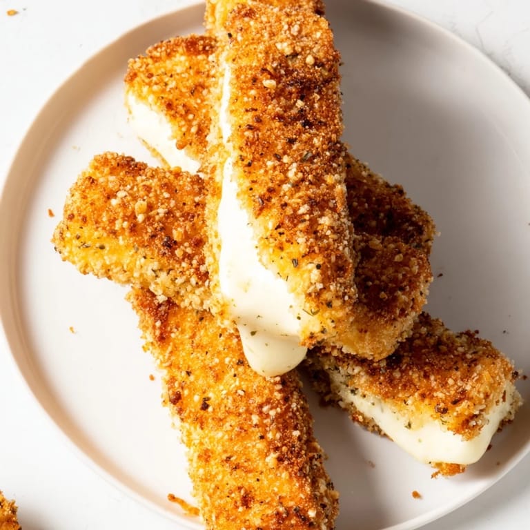 Crispy edges and melted mozzarella: Air Fryer Mozzarella Stick Grilled Cheese Fingers, perfect for sharing and dipping.