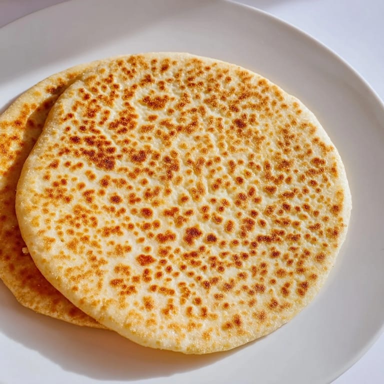 Freshly made Cottage Cheese Flatbread sizzling in a pan, promising a warm, savory flavor with every bite.