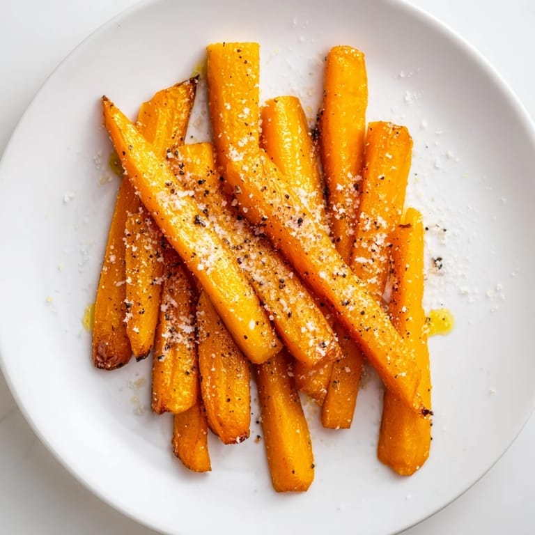 Close-up of golden Parmesan Baby Carrot Chips, the perfect vegetarian snack or side for any meal.