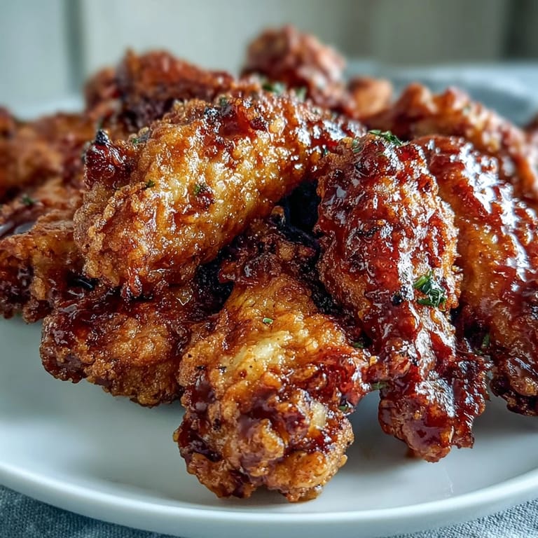 Freshly fried chicken wings drizzled with Thai sweet chili sauce and lime, garnished with scallions for a tangy twist.