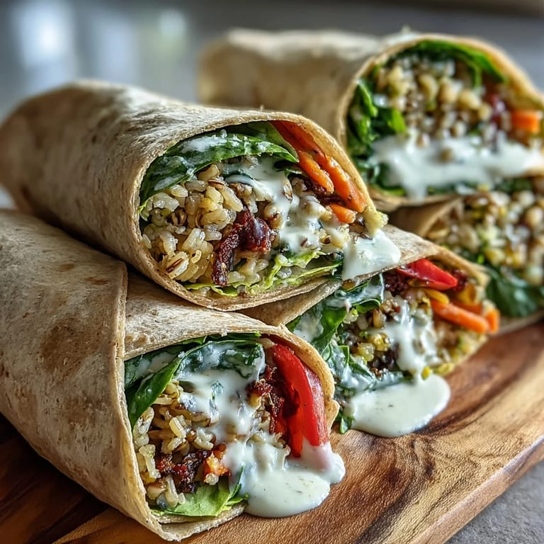 Fresh Black-Eyed Pea Wraps with whole wheat tortillas, a bowl of tahini dressing, and lemon wedges on the side.