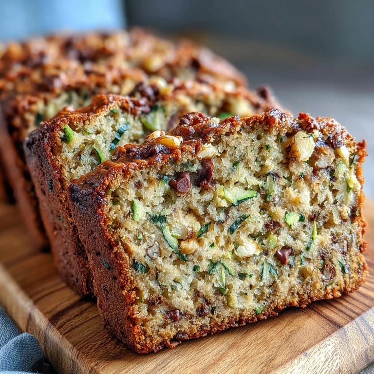 Tender Zucchini Banana Snack Bread loaf, a healthy, delicious afternoon treat.